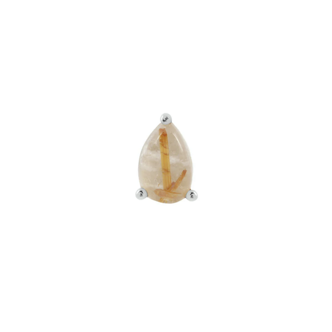 Prong Pear with Rutilated Quartz — Buddha