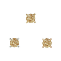 Prong Set Gem with Rutliated Quartz — Buddha