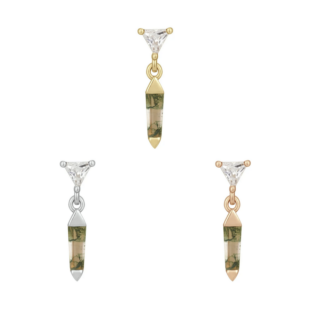 Savvy with Moss Agate and CZ — Buddha