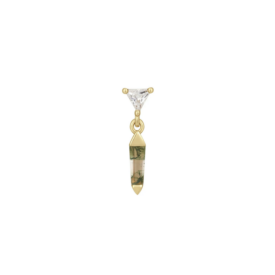Savvy with Moss Agate and CZ — Buddha