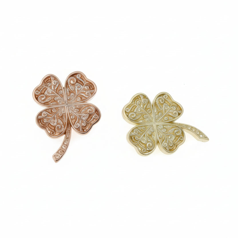 Gold Shamrock End from Anatometal