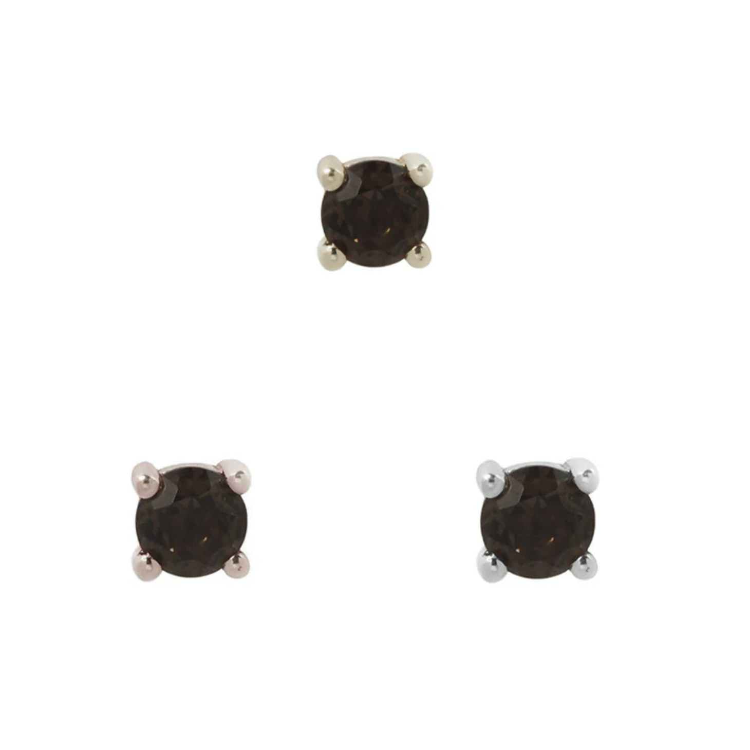 Prong Set Gem with Smoky Quartz From Buddha