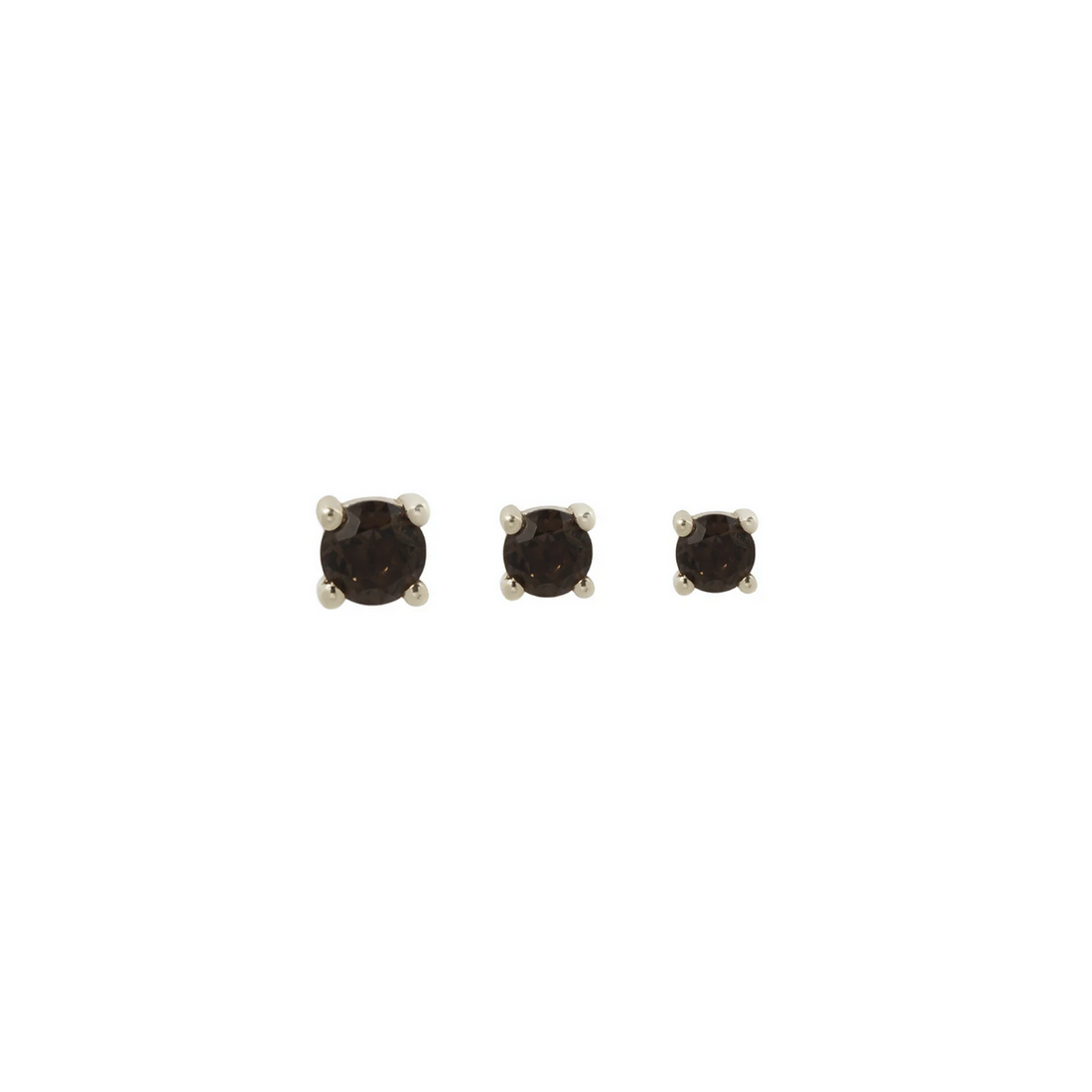 Prong Set Gem with Smoky Quartz — Buddha