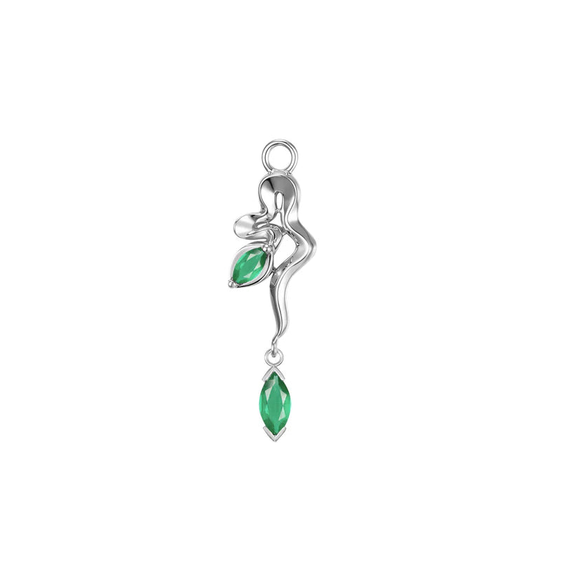Snake Amaryllis Charm Colored Gemstone from Modern Mood