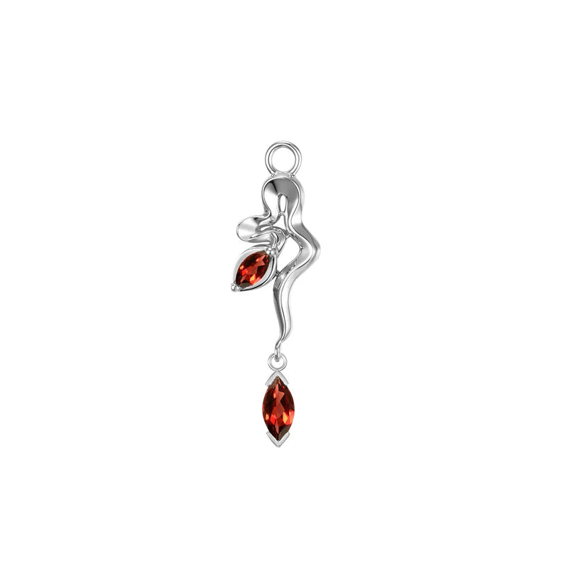 Snake Amaryllis Charm Colored Gemstone from Modern Mood