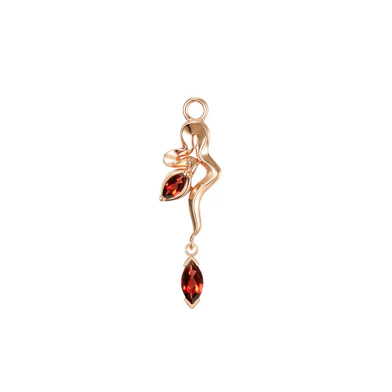 Snake Amaryllis Charm Colored Gemstone from Modern Mood