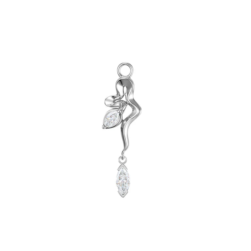 Snake Amaryllis Charm Colored Gemstone from Modern Mood
