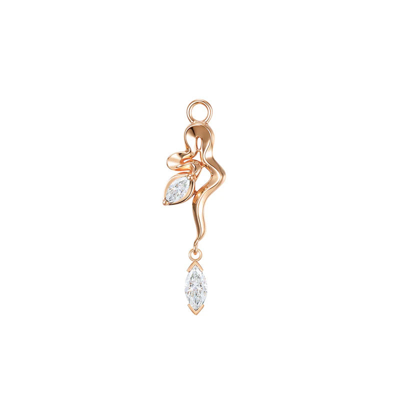Snake Amaryllis Charm Colored Gemstone from Modern Mood