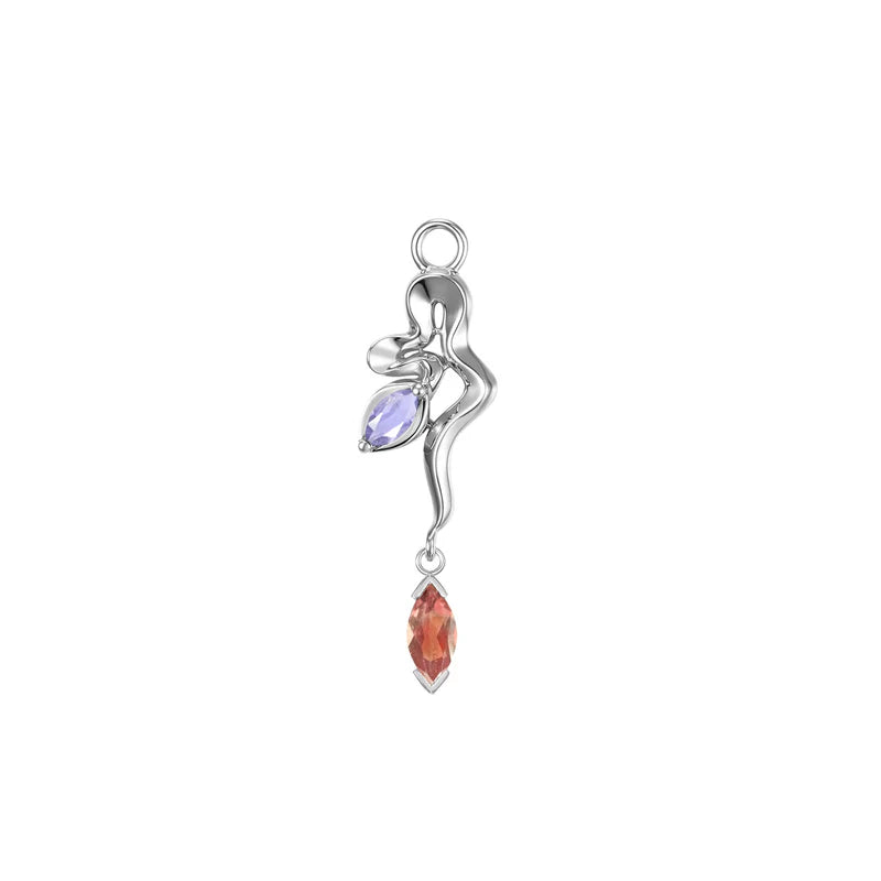 Snake Amaryllis Charm Colored Gemstone from Modern Mood