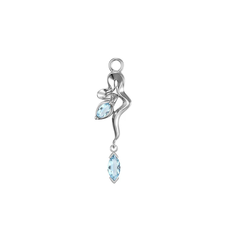 Snake Amaryllis Charm Colored Gemstone from Modern Mood