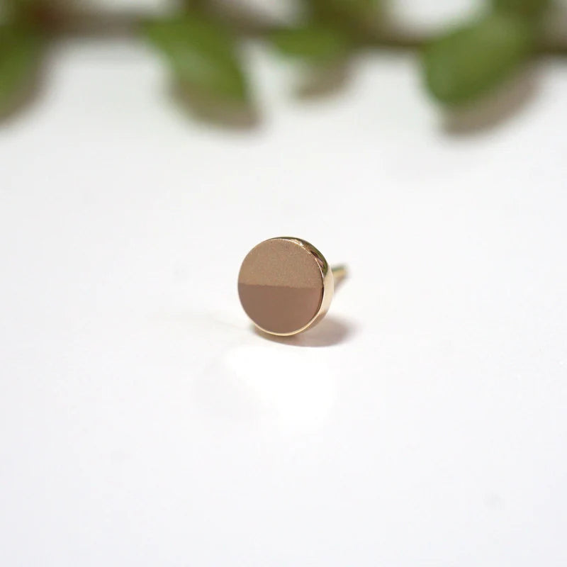 Solid Gold Flat Disc Half Matte — Modern Mood