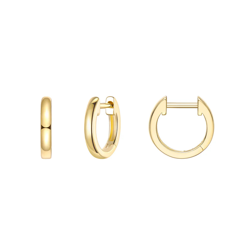 Solid Gold Huggie — Modern Mood