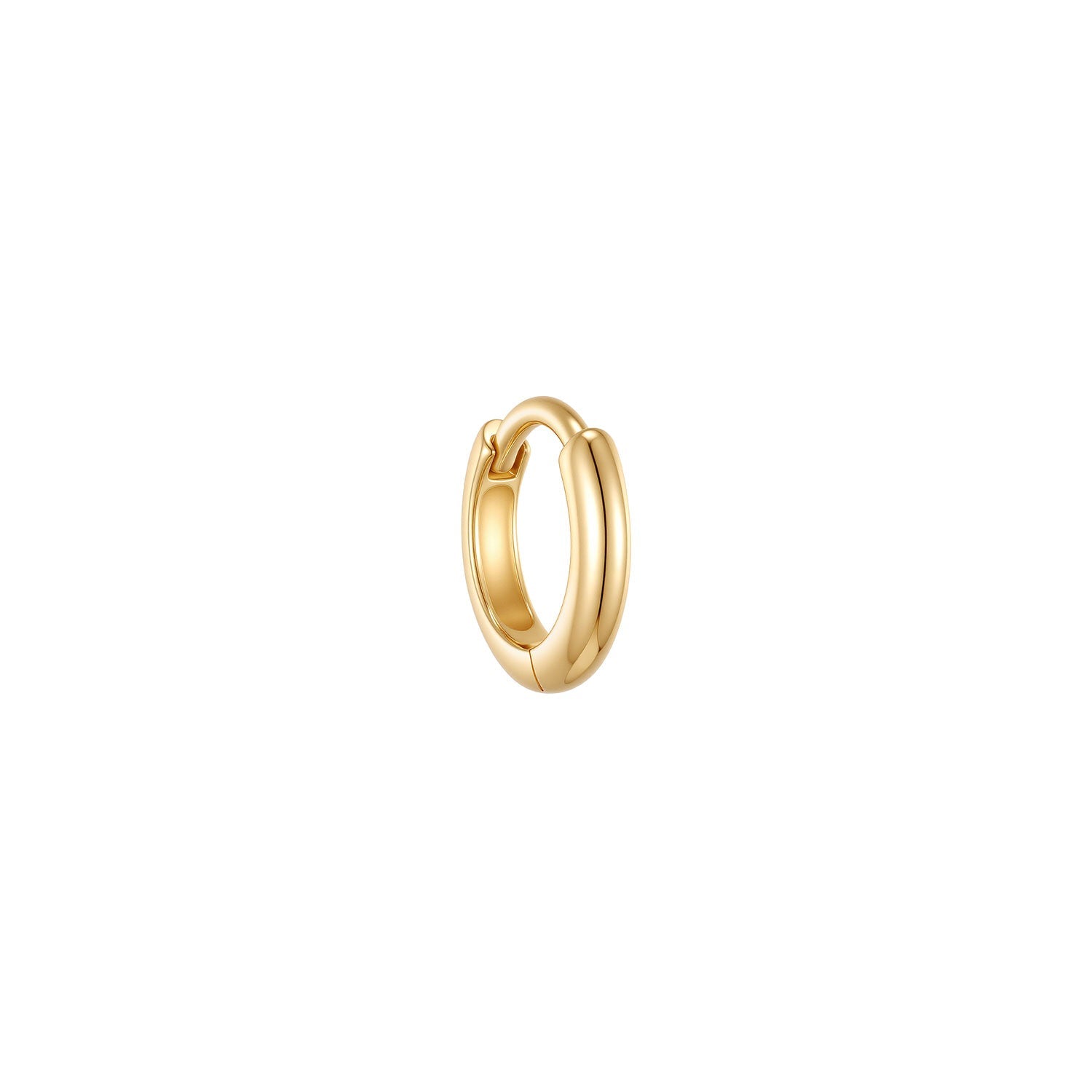 Curved Post Huggie - Solid gold