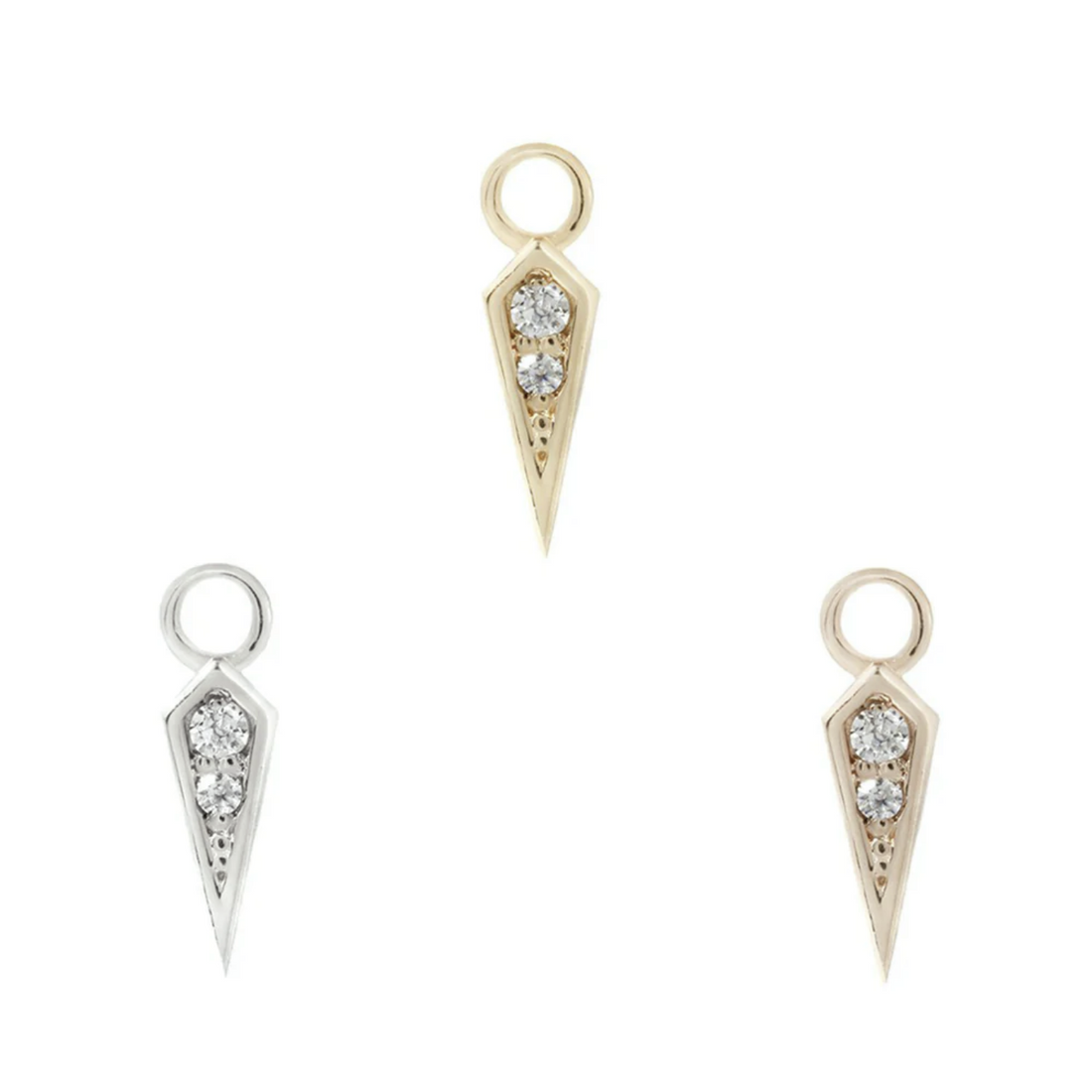 Spike Charm with CZ — Buddha