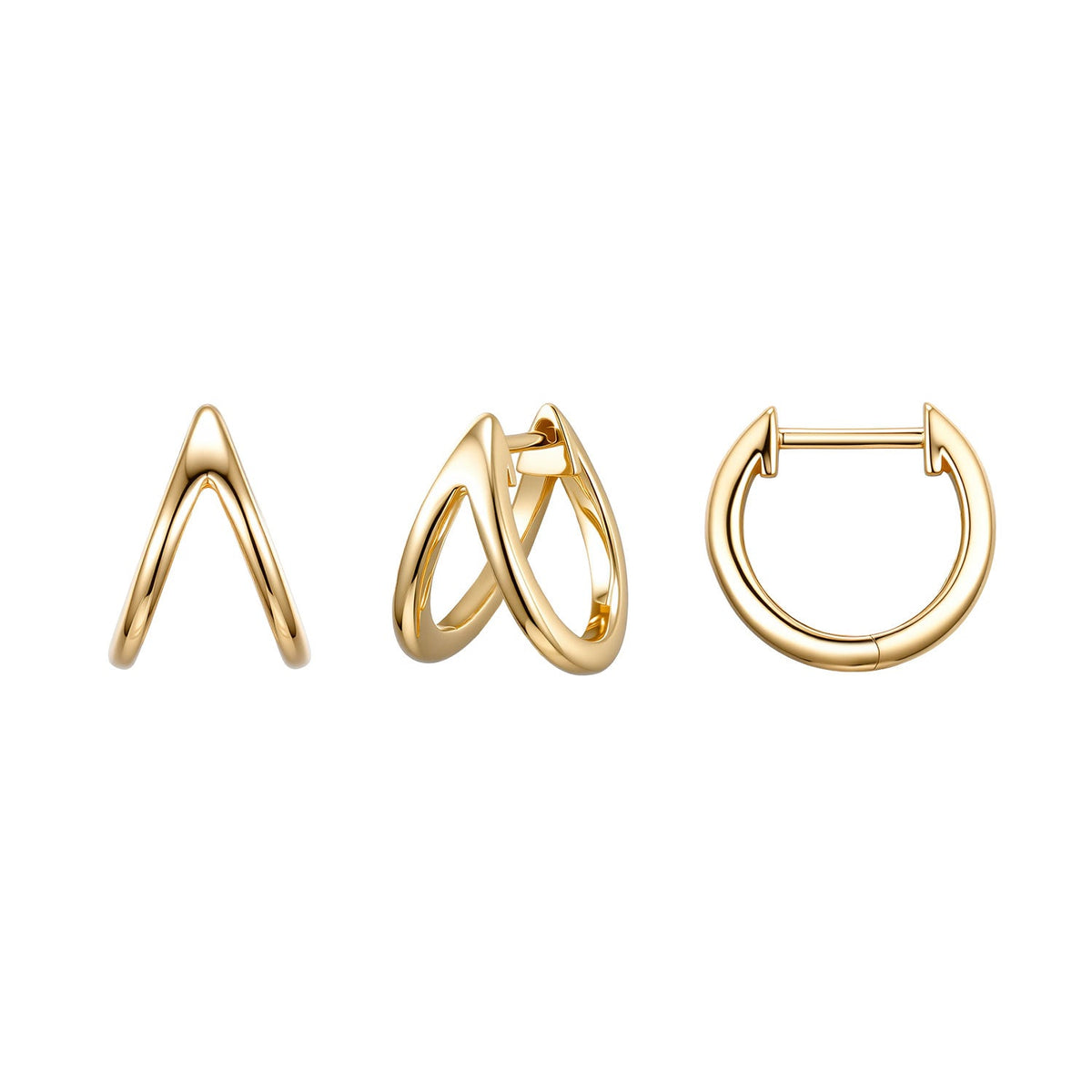 Split Huggie - Solid Gold