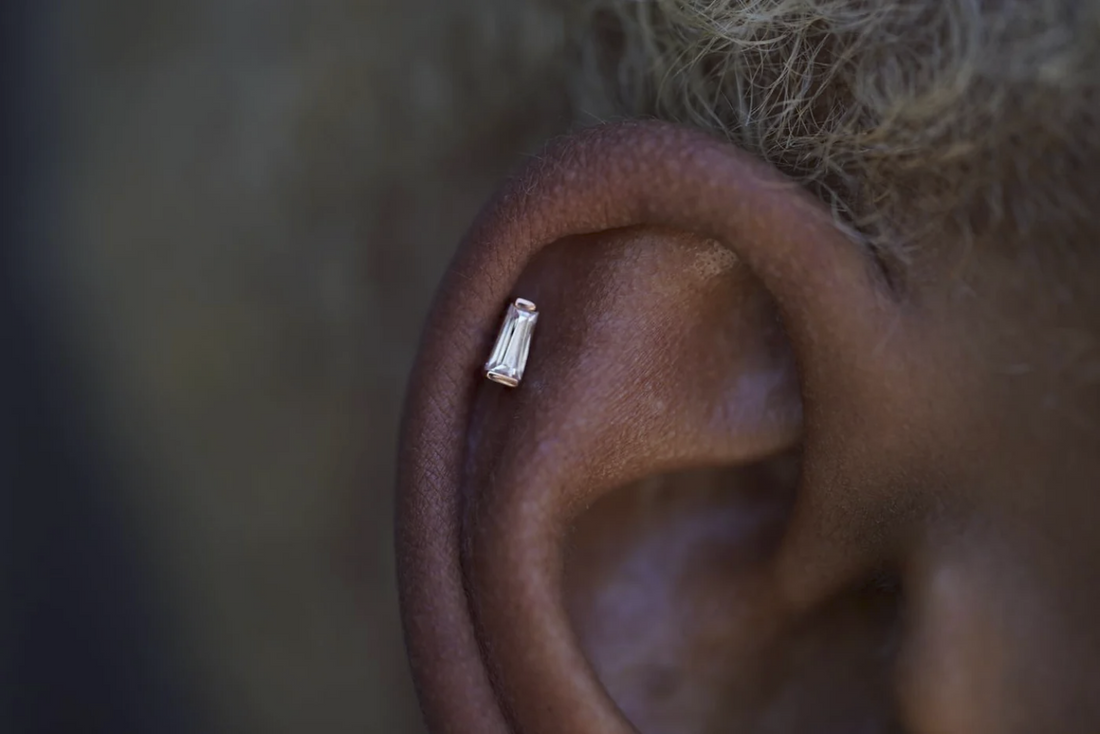 Tapered Baguette CZ — Buddha