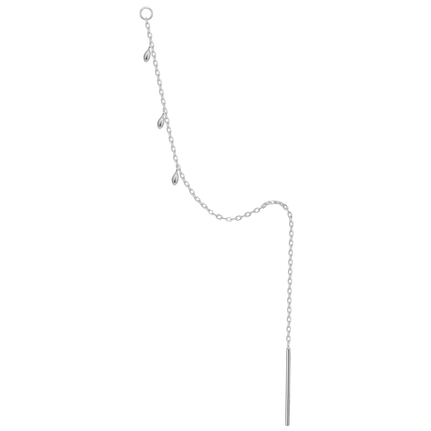 Threader - Dripping Marquise Gold Beads and Jump Ring Long