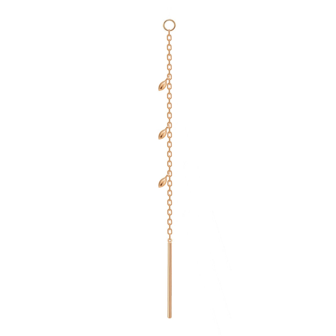 Threader - Dripping Marquise Gold Beads and Jump Ring Short