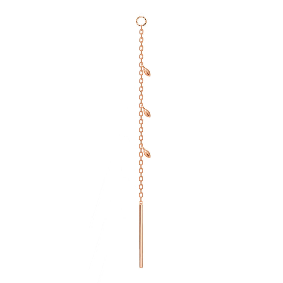 Threader - Dripping Marquise Gold Beads and Jump Ring Short