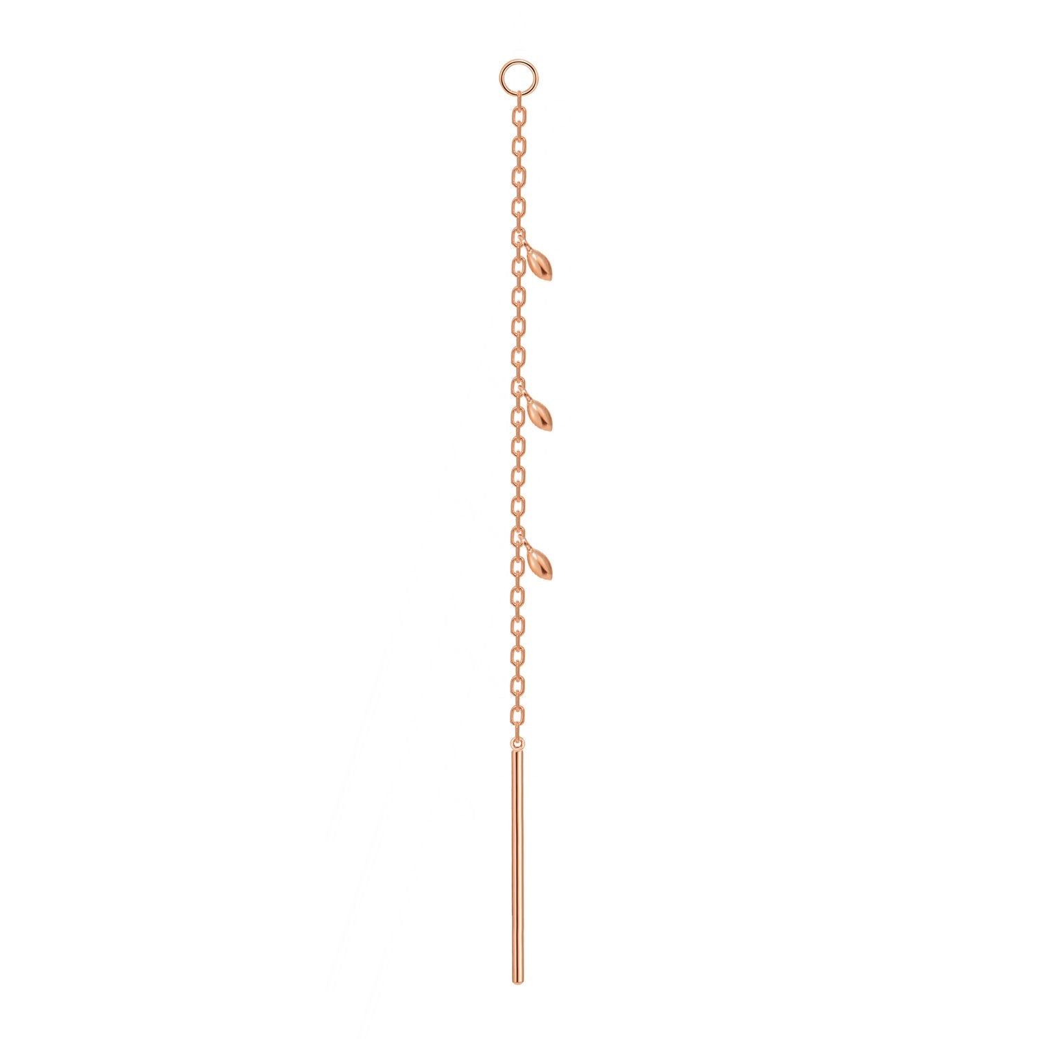 Threader - Dripping Marquise Gold Beads and Jump Ring Short