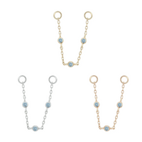 3 Bezel London Blue Topaz Chain — Buddha