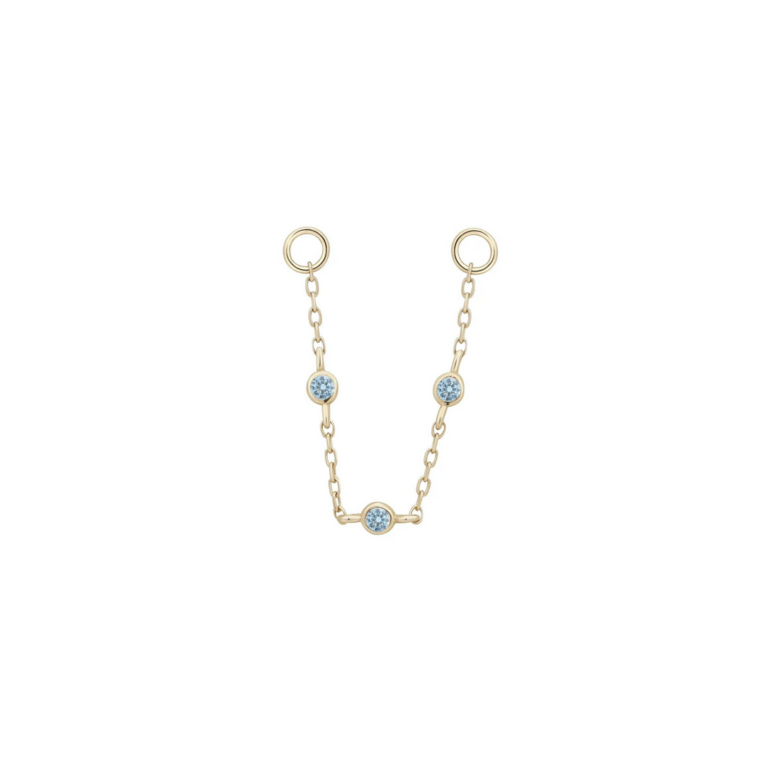 3 Bezel London Blue Topaz Chain — Buddha