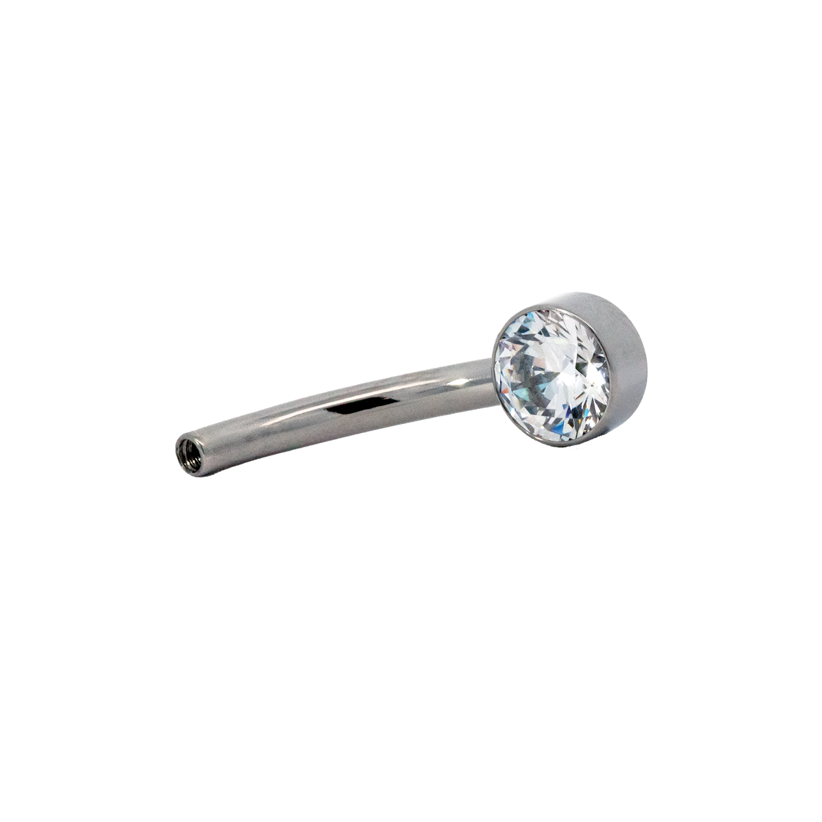Titanium Micro Gem Curve Post Only