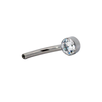 Titanium Micro Gem Curve Post Only