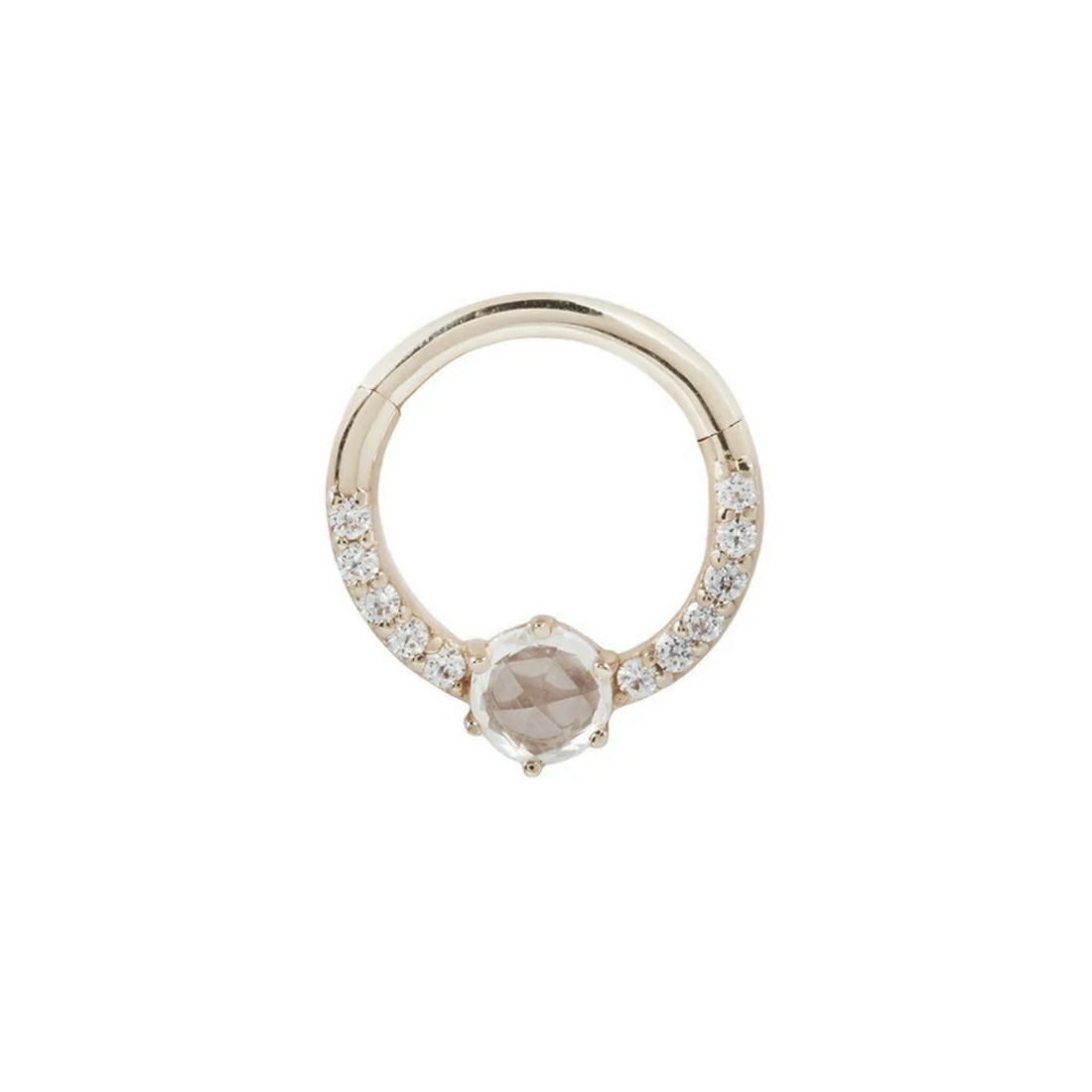 Tinsley Clicker with White Sapphire and CZ — Buddha
