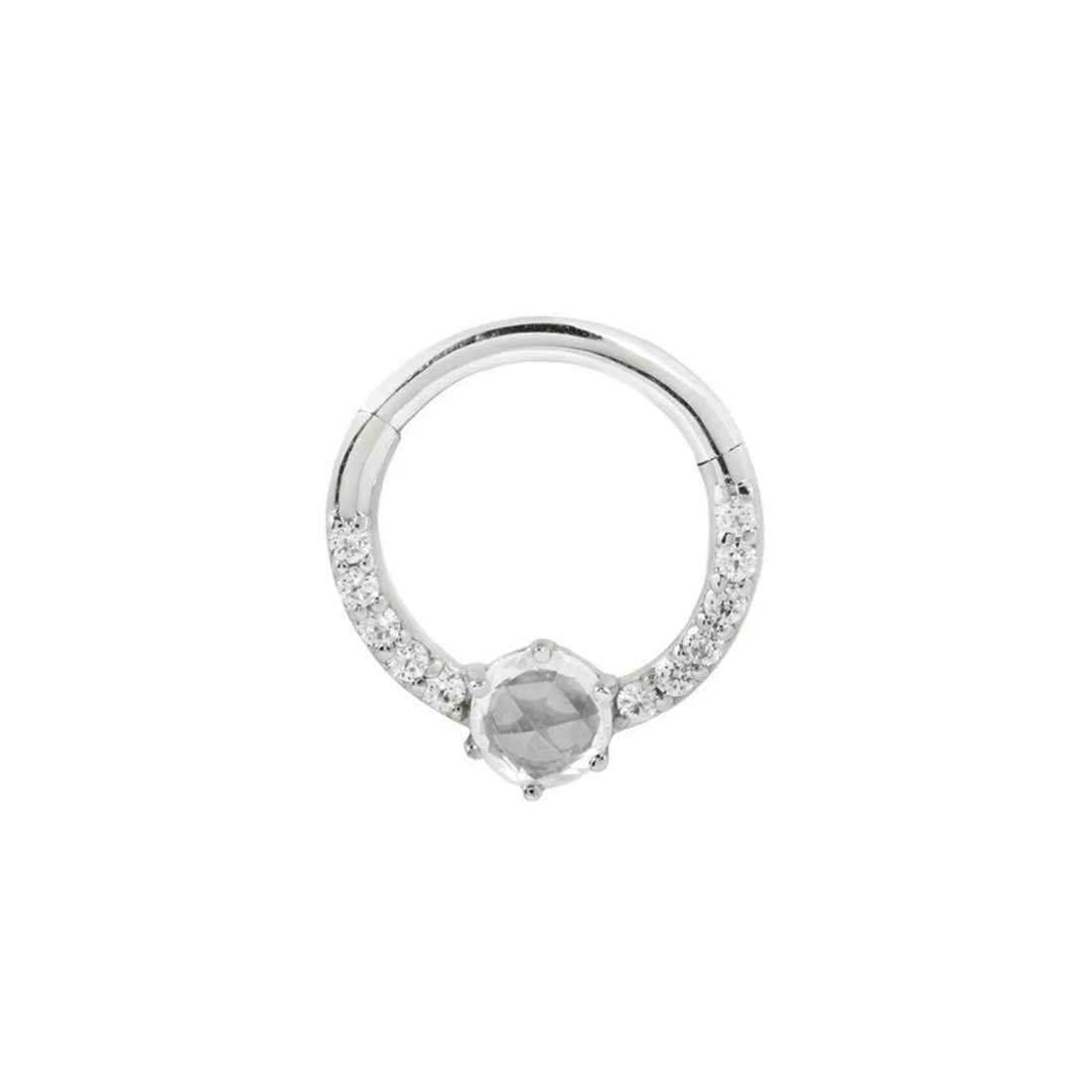 Tinsley Clicker with White Sapphire and CZ — Buddha