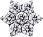 Titanium Flower Gem (6 petals)
