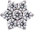 Titanium Flower Gem (6 petals)