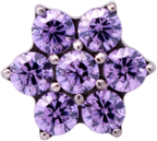Titanium Flower Gem (6 petals)