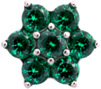 Titanium Flower Gem (6 petals)