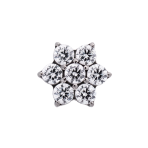 Titanium Flower Gem (6 petals)