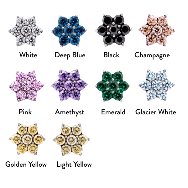 Titanium Flower Gem (6 petals)