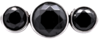 Titanium Straight 3 Gem Cluster
