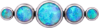 Titanium Straight 5 Gem Cluster