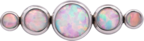 Titanium Straight 5 Gem Cluster