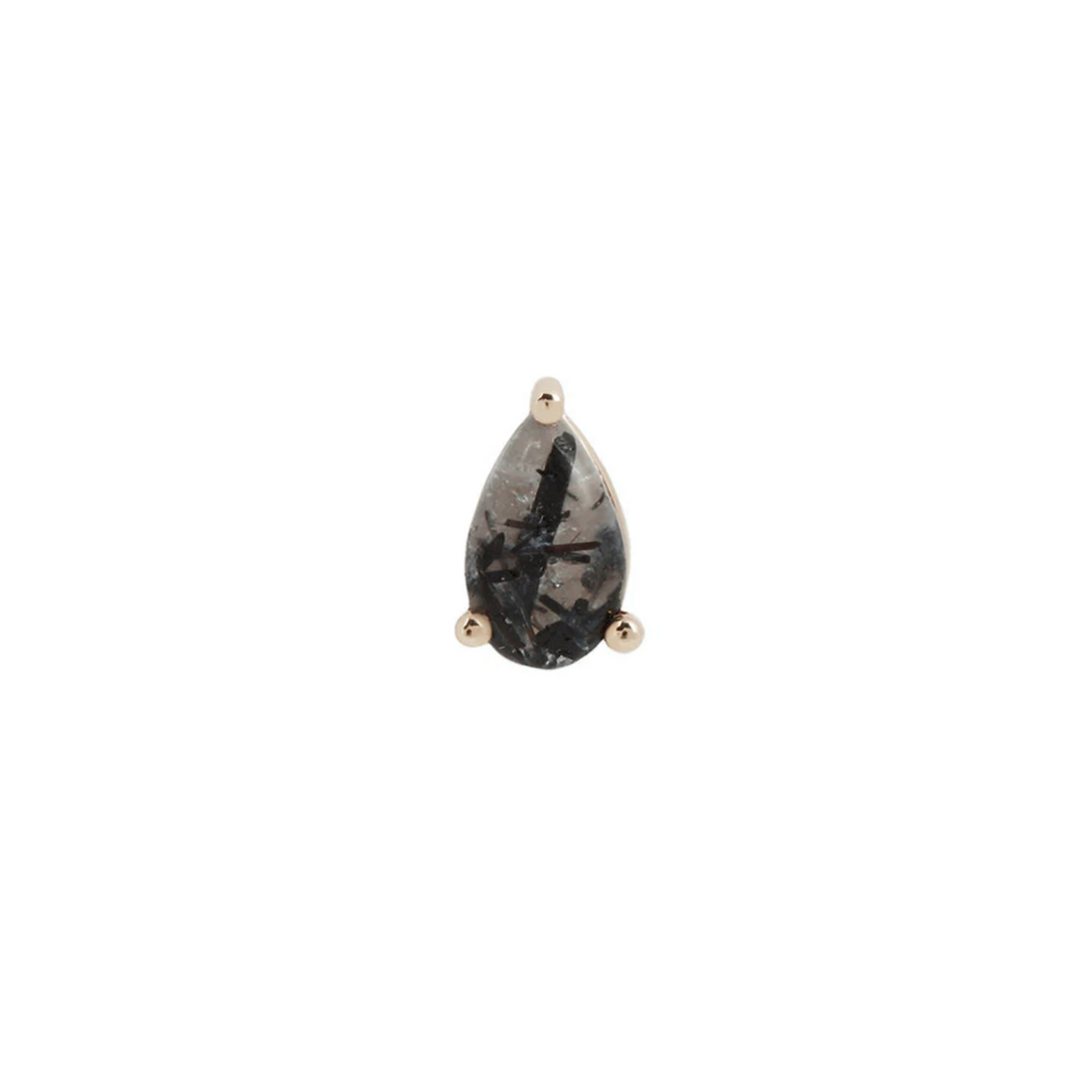 Prong Pear with Tourmalated Quartz — Buddha