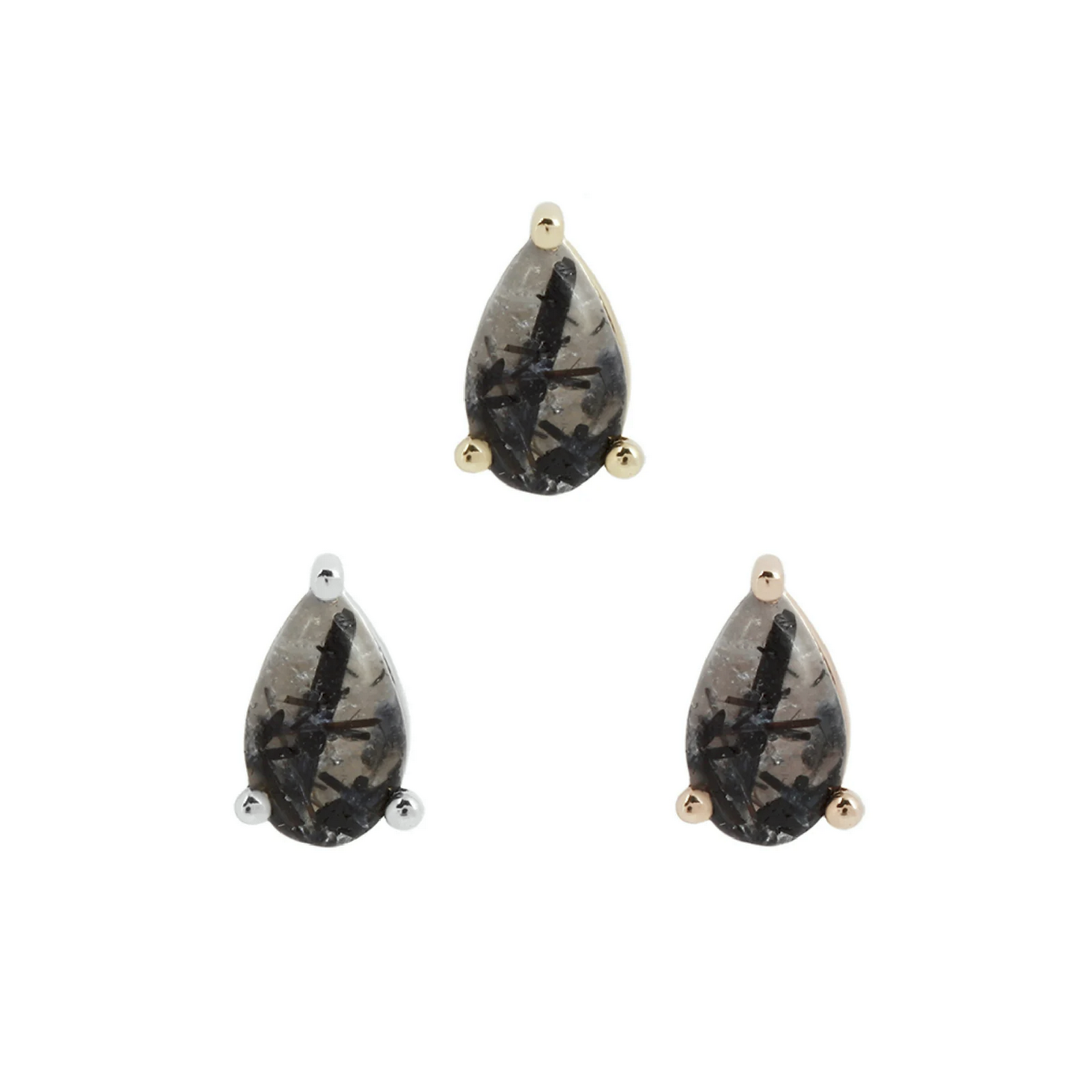 Prong Pear with Tourmalated Quartz From Buddha