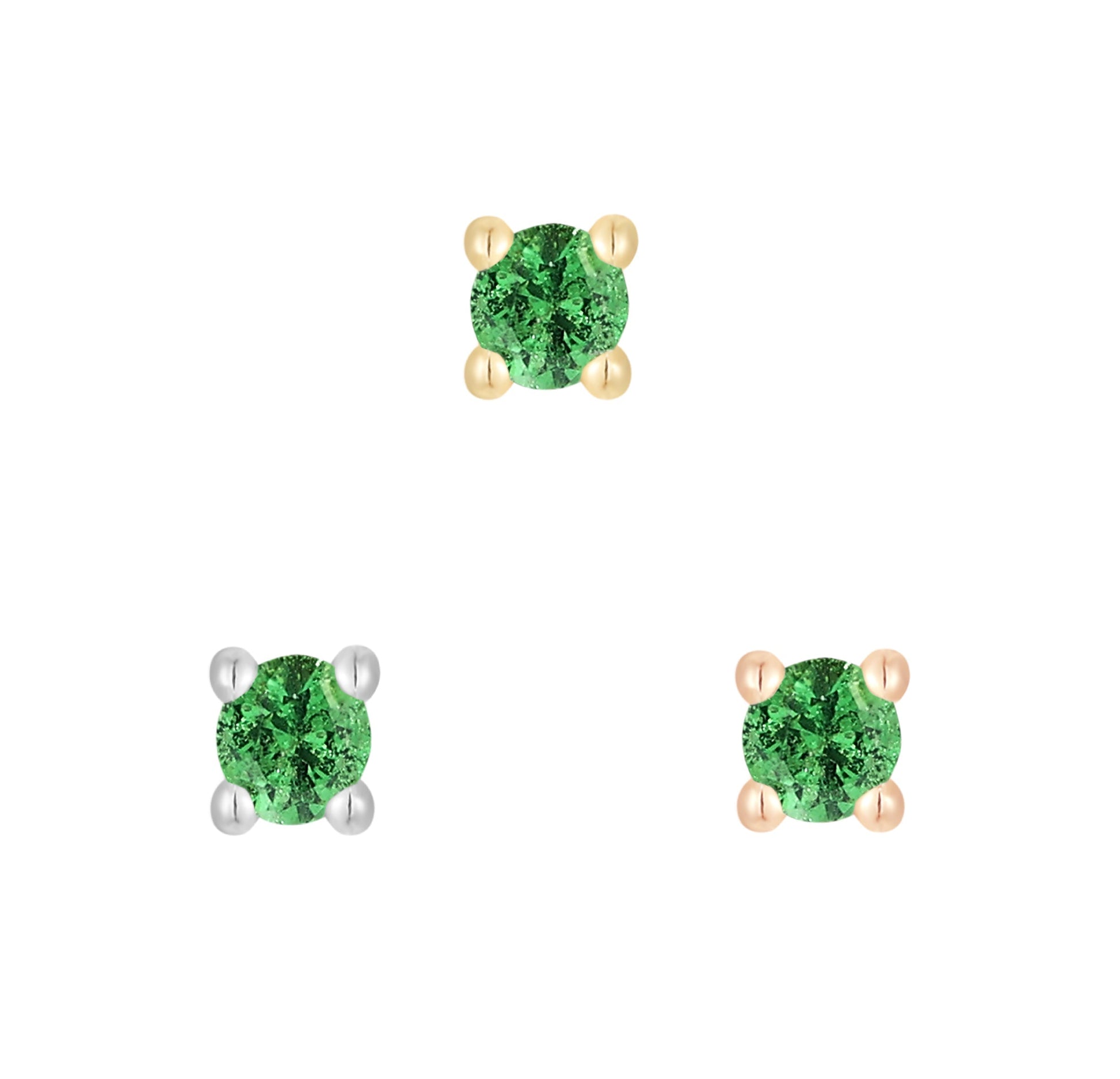 Prong Gem with Tsavorite - Buddha Jewelry