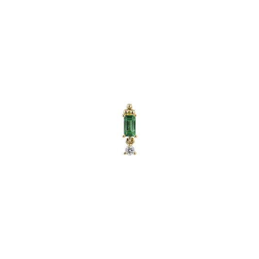 Tsavorite Garnet with Three Cluster Bead and Diamond Dangle from Modern Mood