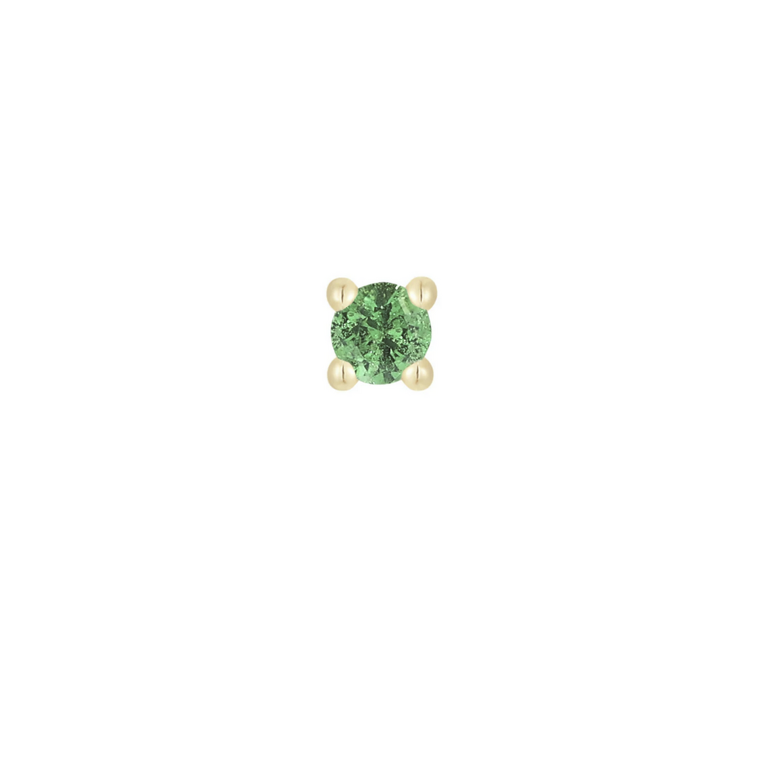 Prong Set Gem with Tsavorite — Buddha
