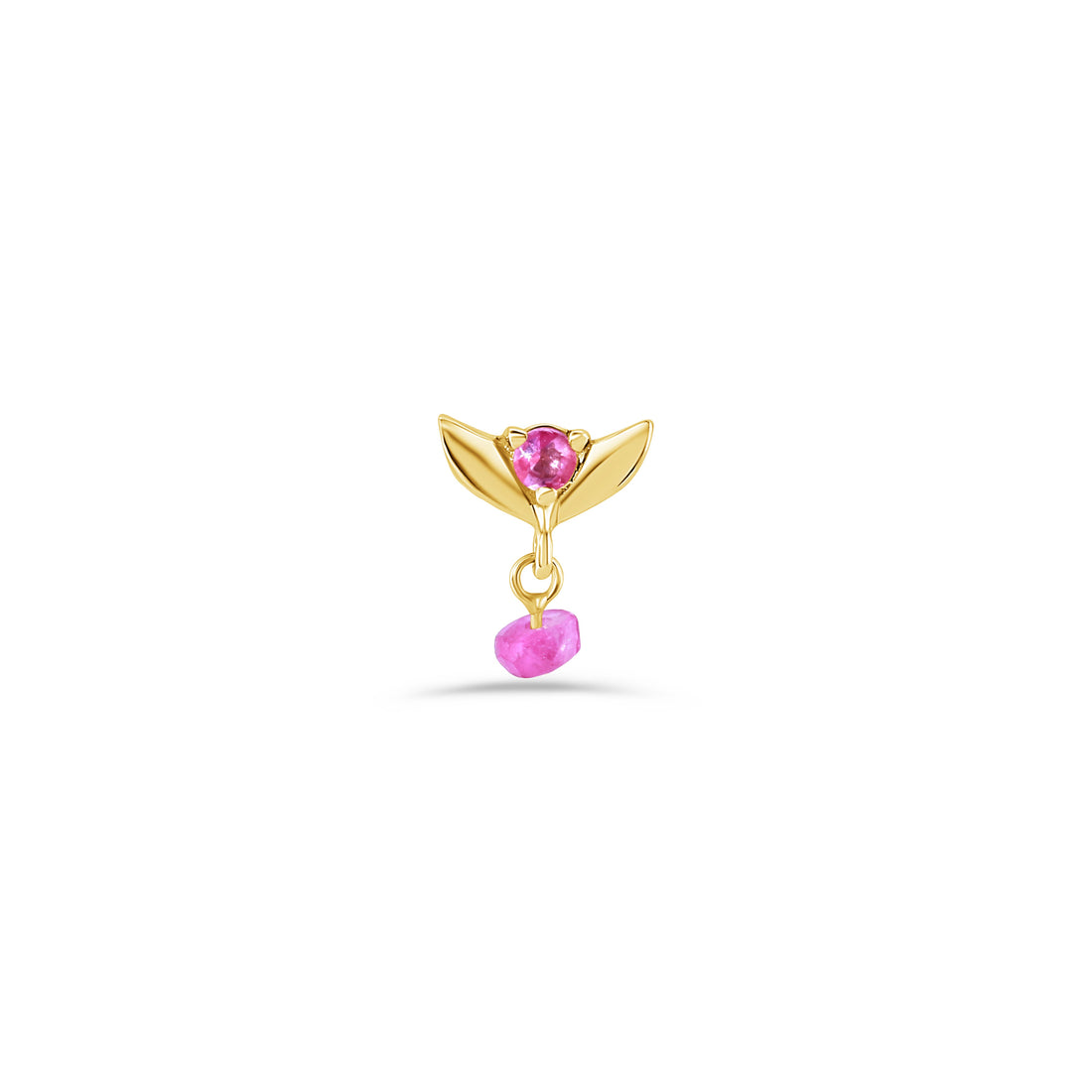Tulip Dangle with Raw Gem — NorVoch