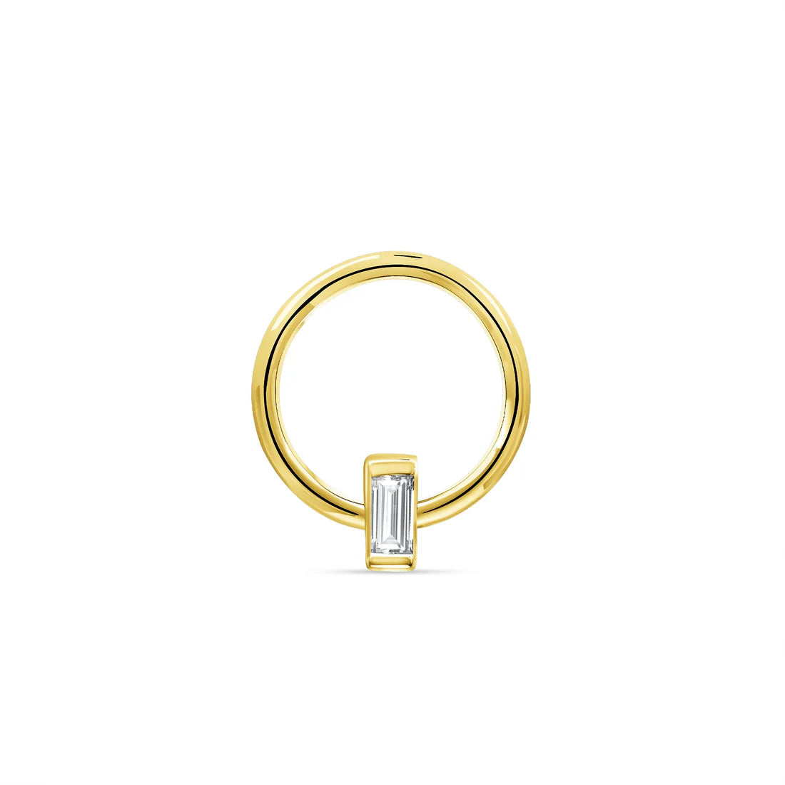 Vertical Fixed Baguette Seamless Ring — Norvoch