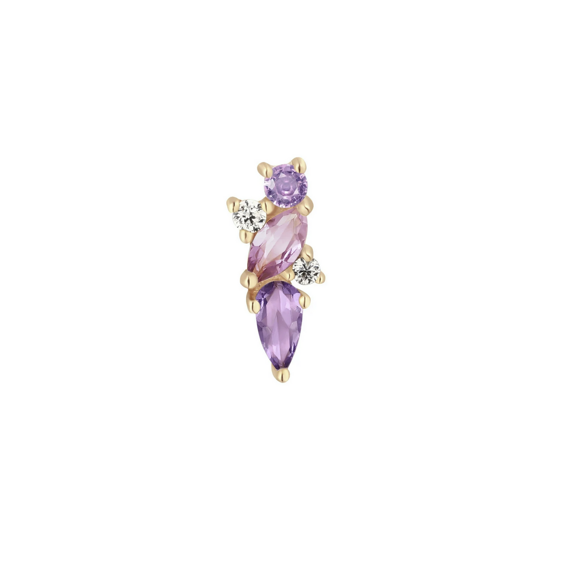 Visionary with Amethyst, Pink Sapphire and White Topaz — Buddha