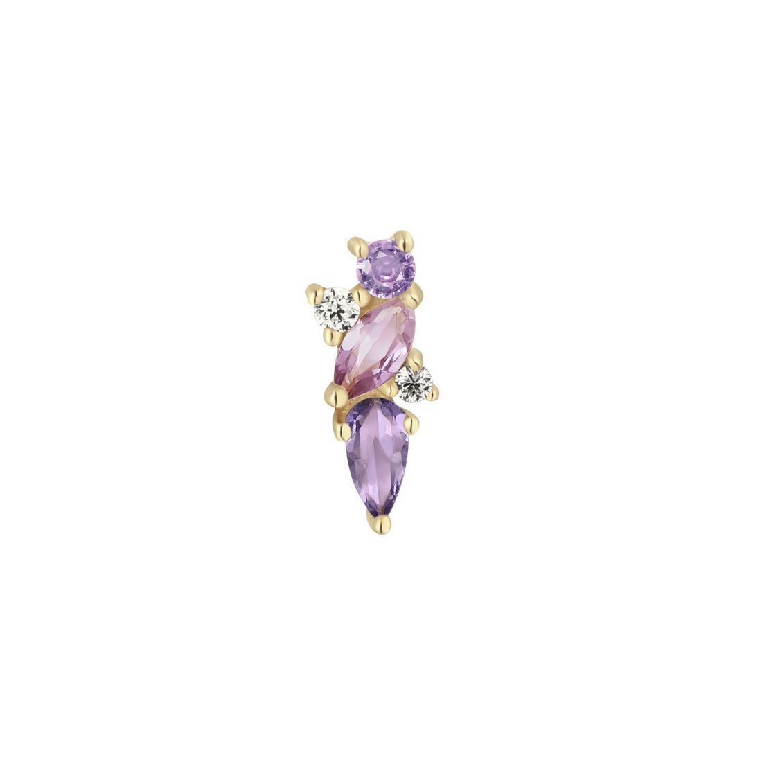 Visionary with Amethyst, Pink Sapphire and White Topaz — Buddha