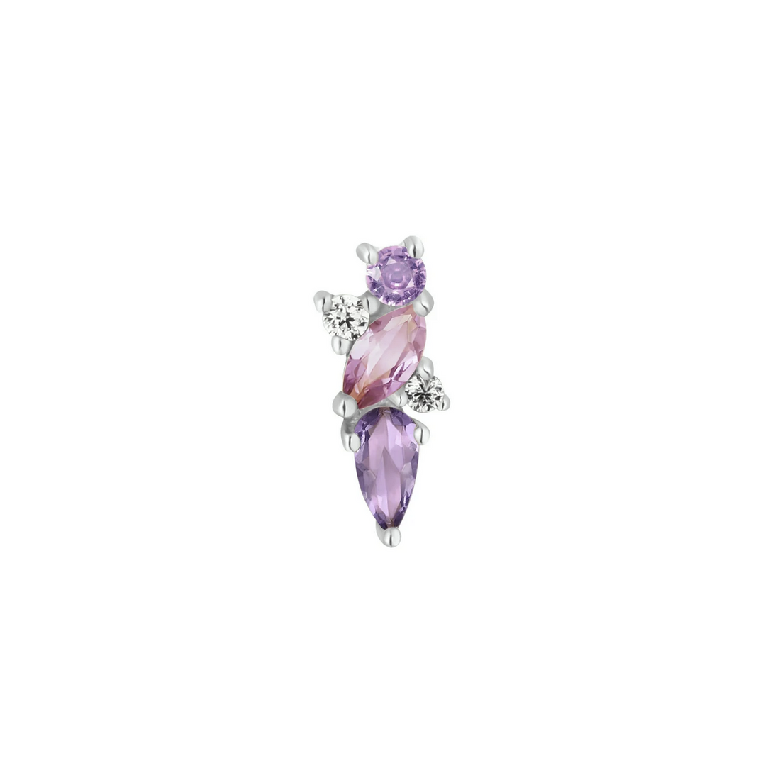 Visionary with Amethyst, Pink Sapphire and White Topaz — Buddha