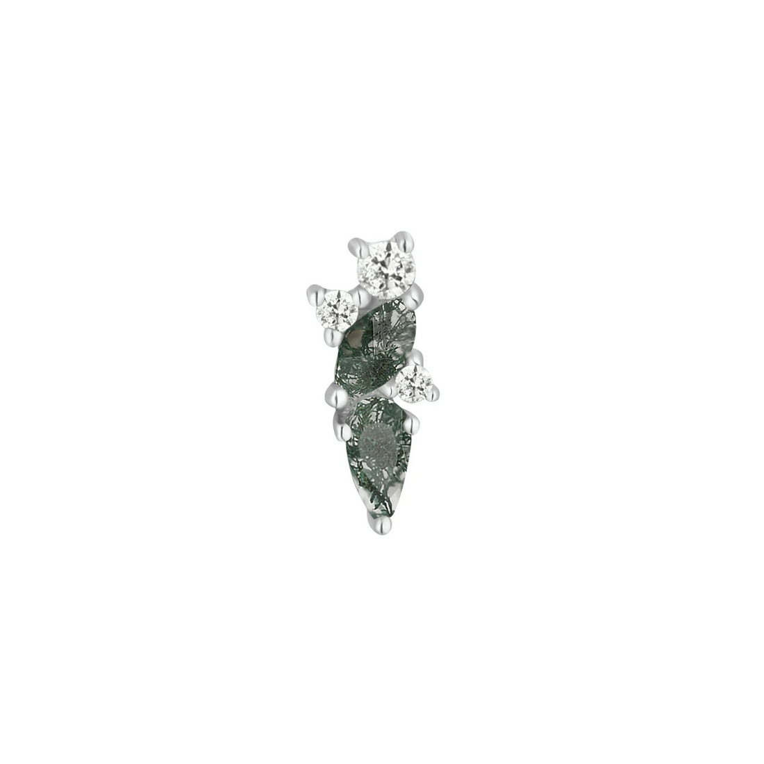 Visionary with Moss Agate and White Topaz — Buddha